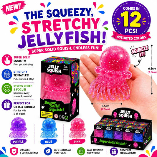 Squeezy Stretchy Jellyfish – Stretch Tentacles Solid Squish