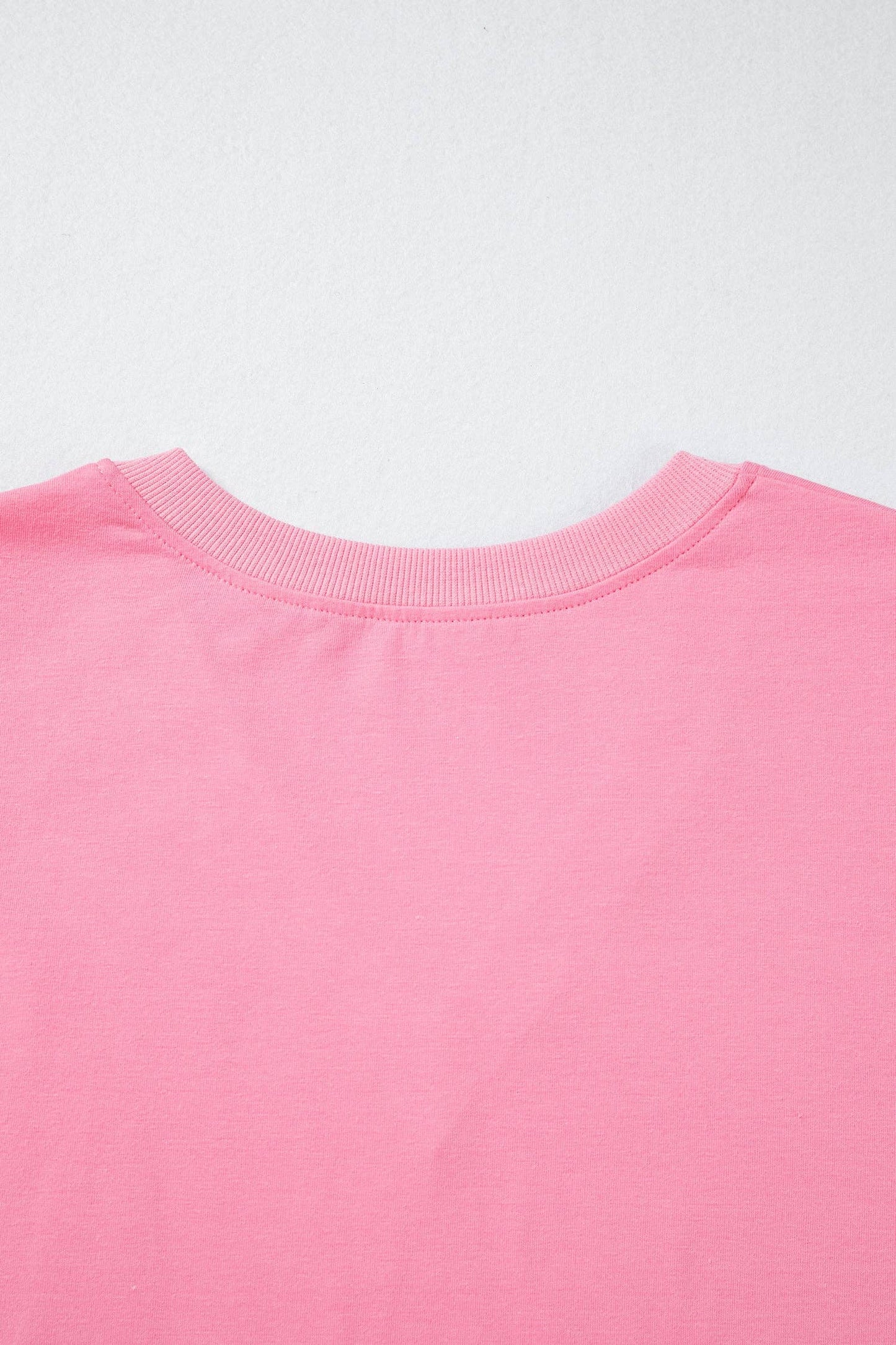 Bonbon Solid Color V Neck Short Puff Sleeve Blouse