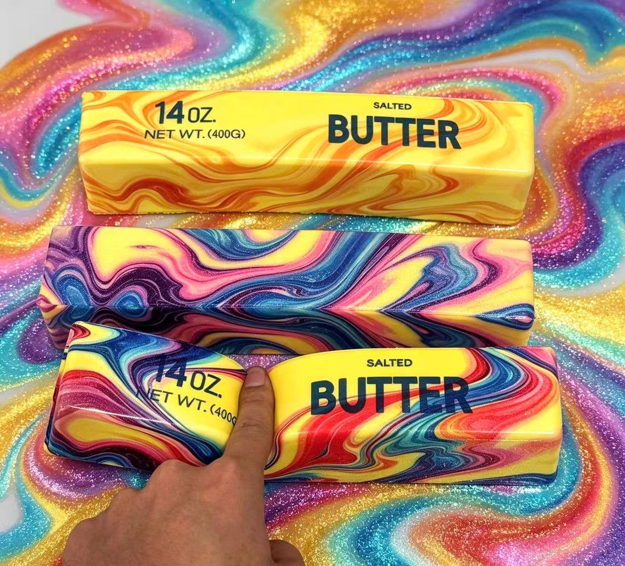 Jumbo Tie-Dye Butter Squishy – Jumbo Slow-Rising Stress Toy