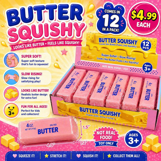 Pink Butter Squishy – Viral “Looks Like Butter” Fidget Toy