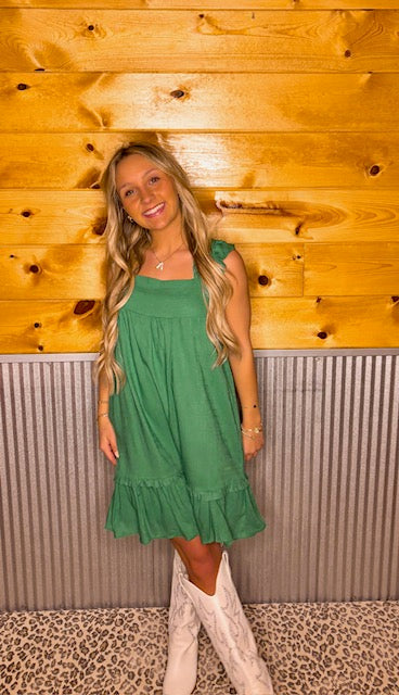 Tie Back Ruffle Dress