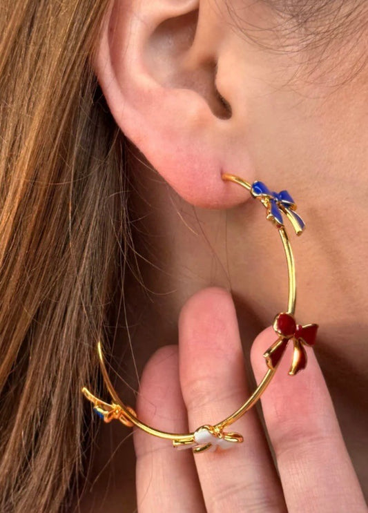 Miss America Hoop Earrings